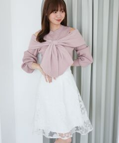 MAJESTIC LEGON / マジェスティックレゴン ニット・セーター | アソートデザインリボンニットトップス