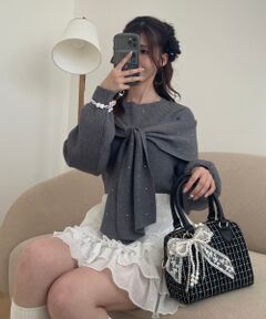 MAJESTIC LEGON / マジェスティックレゴン ニット・セーター | アソートデザインリボンニットトップス