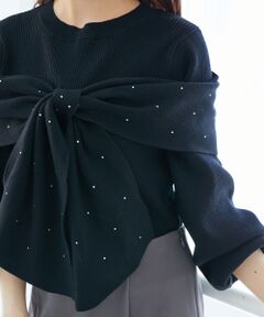 MAJESTIC LEGON / マジェスティックレゴン ニット・セーター | アソートデザインリボンニットトップス