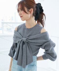 MAJESTIC LEGON / マジェスティックレゴン ニット・セーター | アソートデザインリボンニットトップス