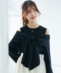 MAJESTIC LEGON / マジェスティックレゴン ニット・セーター | アソートデザインリボンニットトップス