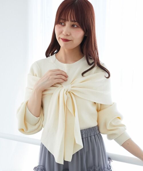 MAJESTIC LEGON / マジェスティックレゴン ニット・セーター | アソートデザインリボンニットトップス | 詳細15