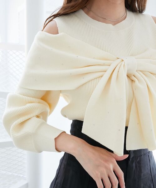 MAJESTIC LEGON / マジェスティックレゴン ニット・セーター | アソートデザインリボンニットトップス | 詳細8