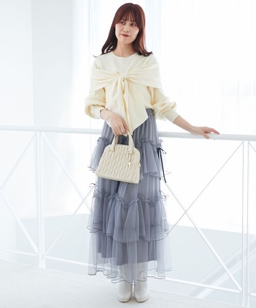 MAJESTIC LEGON / マジェスティックレゴン ニット・セーター | アソートデザインリボンニットトップス | 詳細9