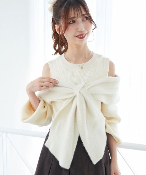 MAJESTIC LEGON / マジェスティックレゴン ニット・セーター | アソートデザインリボンニットトップス | 詳細22
