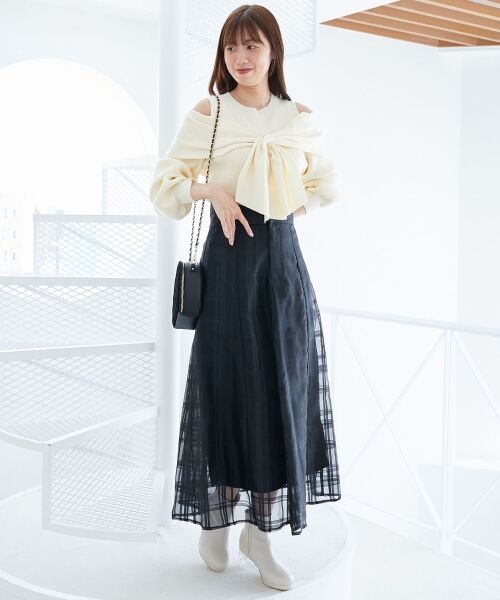 MAJESTIC LEGON / マジェスティックレゴン ニット・セーター | アソートデザインリボンニットトップス | 詳細3