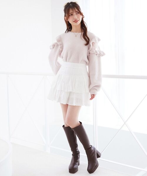 MAJESTIC LEGON / マジェスティックレゴン ニット・セーター | Ladyフリルシャギーニット | 詳細15