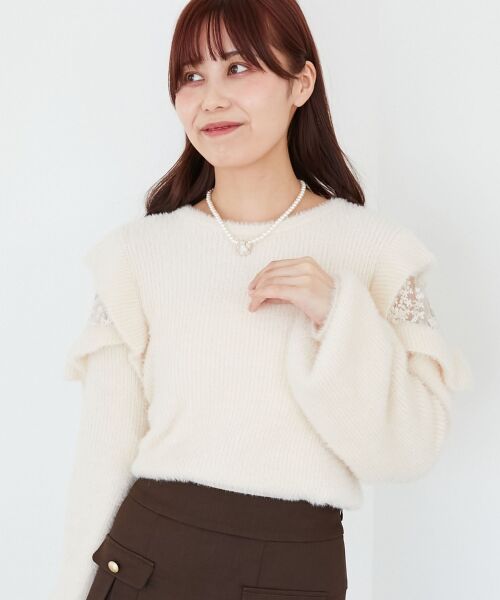 MAJESTIC LEGON / マジェスティックレゴン ニット・セーター | Ladyフリルシャギーニット | 詳細5