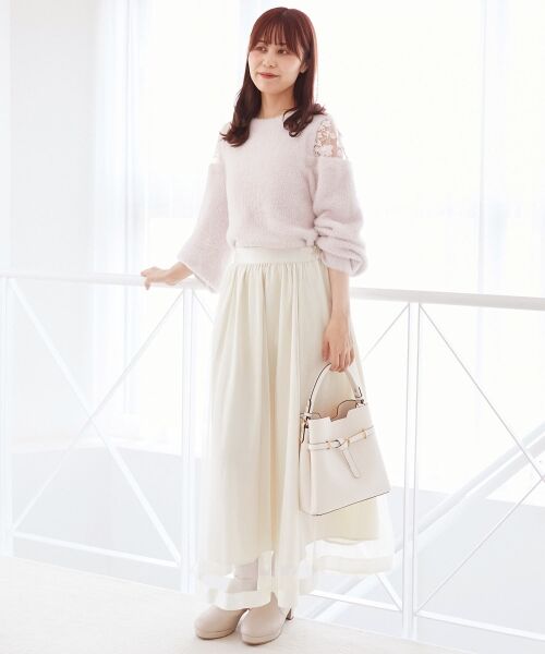 MAJESTIC LEGON / マジェスティックレゴン ニット・セーター | ショルダーレースシャギーニット | 詳細15