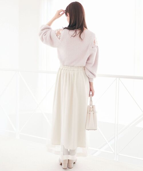 MAJESTIC LEGON / マジェスティックレゴン ニット・セーター | ショルダーレースシャギーニット | 詳細16