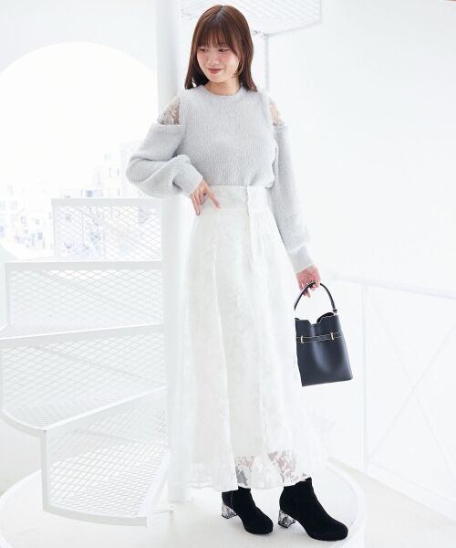 MAJESTIC LEGON / マジェスティックレゴン ニット・セーター | ショルダーレースシャギーニット | 詳細27