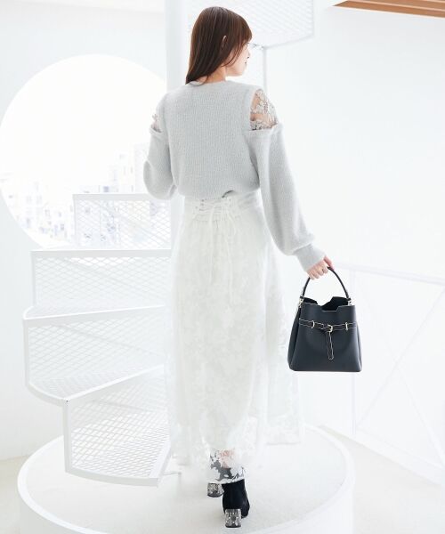 MAJESTIC LEGON / マジェスティックレゴン ニット・セーター | ショルダーレースシャギーニット | 詳細28