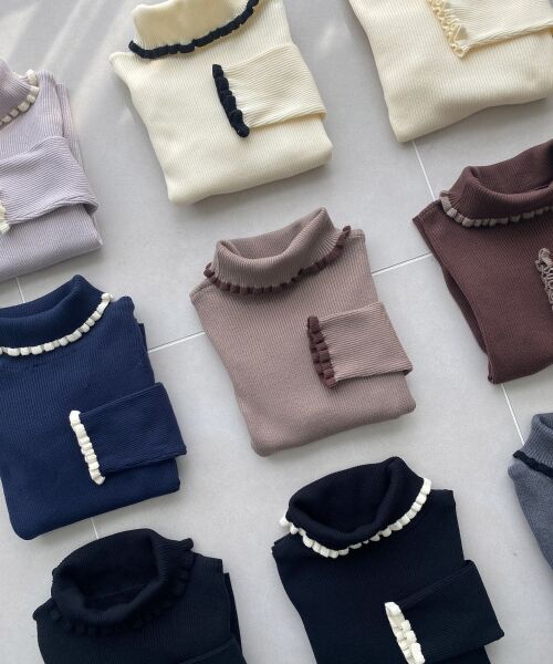 MAJESTIC LEGON / マジェスティックレゴン ニット・セーター | プチフリルタートルニット | 詳細2