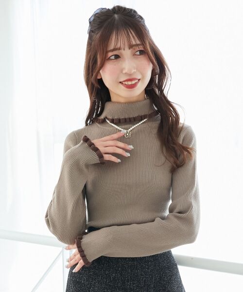 MAJESTIC LEGON / マジェスティックレゴン ニット・セーター | プチフリルタートルニット | 詳細21