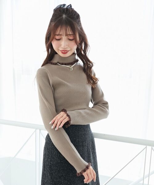 MAJESTIC LEGON / マジェスティックレゴン ニット・セーター | プチフリルタートルニット | 詳細22
