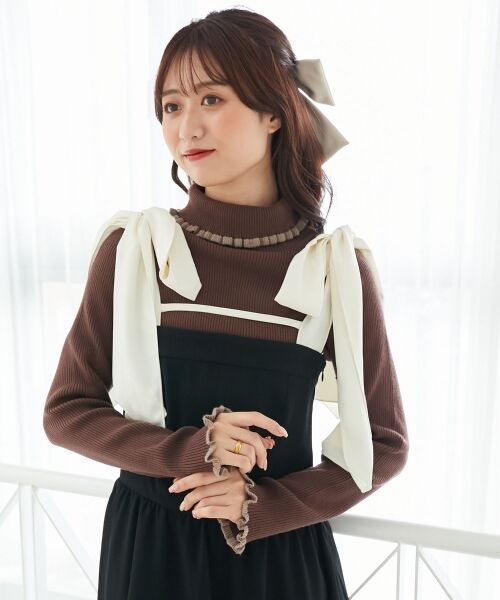 MAJESTIC LEGON / マジェスティックレゴン ニット・セーター | プチフリルタートルニット | 詳細28