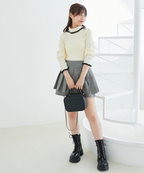 MAJESTIC LEGON / マジェスティックレゴン ニット・セーター | プチフリルタートルニット | 詳細5