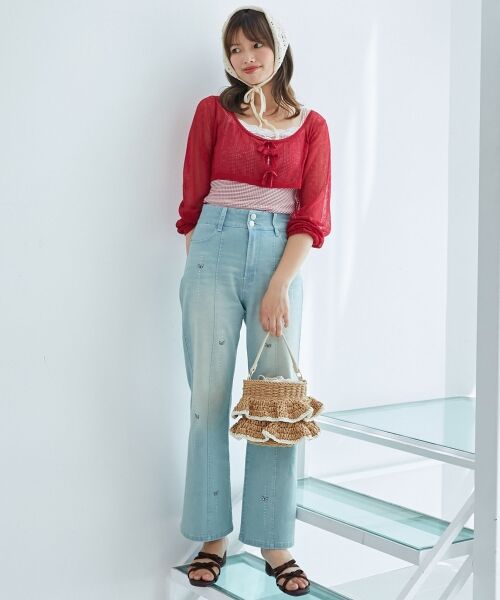 MAJESTIC LEGON / マジェスティックレゴン ニット・セーター | 透かしリボンニット×キャミセット | 詳細15