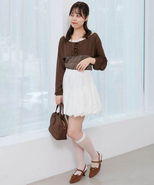 MAJESTIC LEGON / マジェスティックレゴン ニット・セーター | 透かしリボンニット×キャミセット | 詳細2