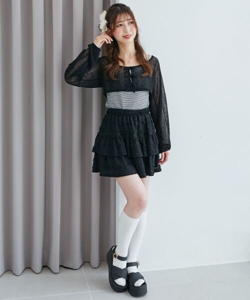 MAJESTIC LEGON / マジェスティックレゴン ニット・セーター | 透かしリボンニット×キャミセット | 詳細22