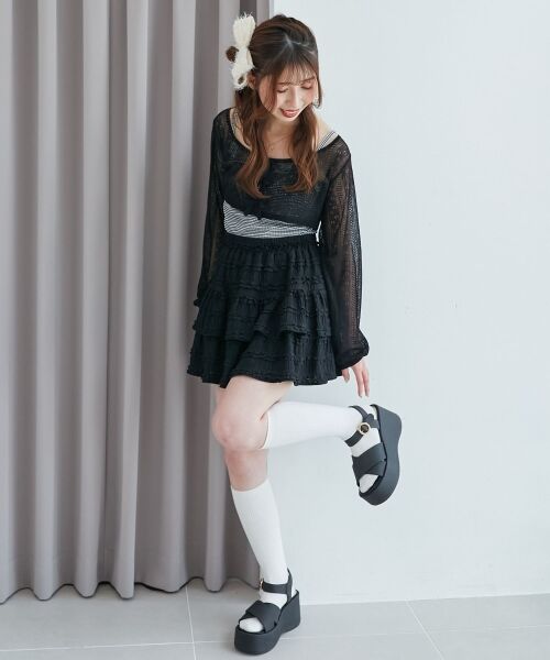 MAJESTIC LEGON / マジェスティックレゴン ニット・セーター | 透かしリボンニット×キャミセット | 詳細23