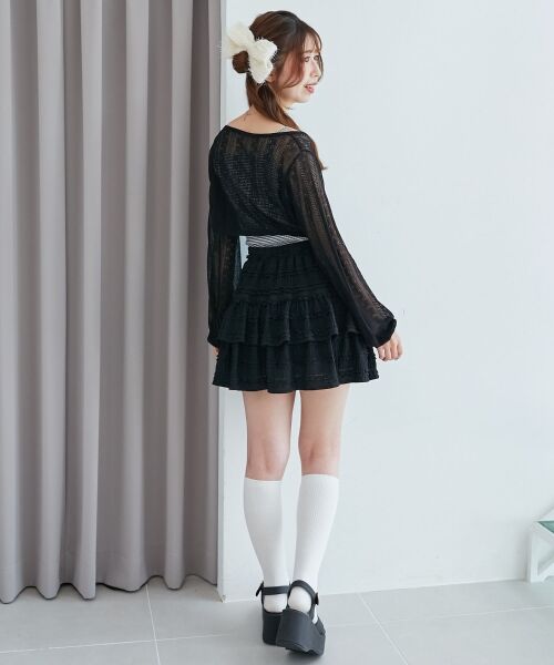 MAJESTIC LEGON / マジェスティックレゴン ニット・セーター | 透かしリボンニット×キャミセット | 詳細24