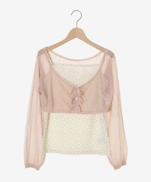 MAJESTIC LEGON / マジェスティックレゴン ニット・セーター | 透かしリボンニット×キャミセット | 詳細29