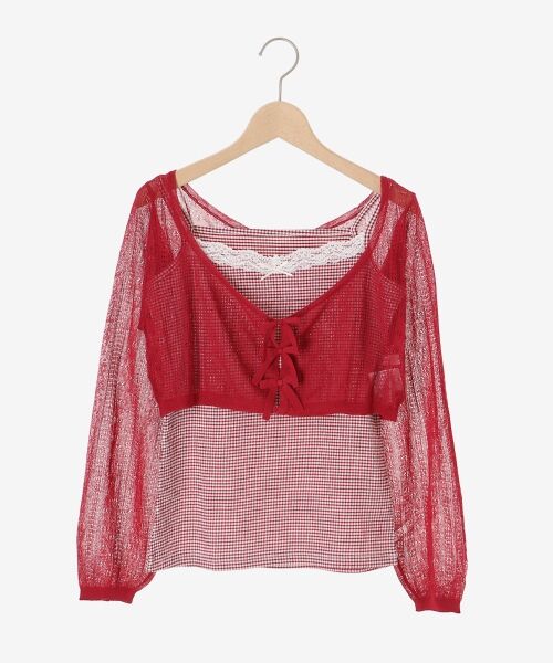 MAJESTIC LEGON / マジェスティックレゴン ニット・セーター | 透かしリボンニット×キャミセット | 詳細30