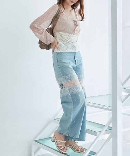 MAJESTIC LEGON / マジェスティックレゴン ニット・セーター | 透かしリボンニット×キャミセット | 詳細9