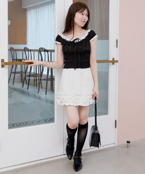 MAJESTIC LEGON / マジェスティックレゴン ミニ・ひざ丈スカート | ホイップフリルスカパン | 詳細10