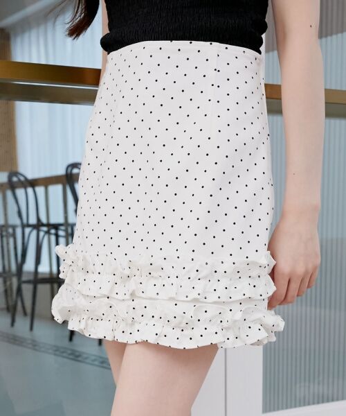 MAJESTIC LEGON / マジェスティックレゴン ミニ・ひざ丈スカート | ホイップフリルスカパン | 詳細14