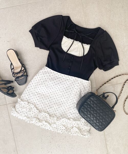 MAJESTIC LEGON / マジェスティックレゴン ミニ・ひざ丈スカート | ホイップフリルスカパン | 詳細17