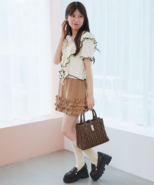 MAJESTIC LEGON / マジェスティックレゴン ミニ・ひざ丈スカート | ホイップフリルスカパン | 詳細19