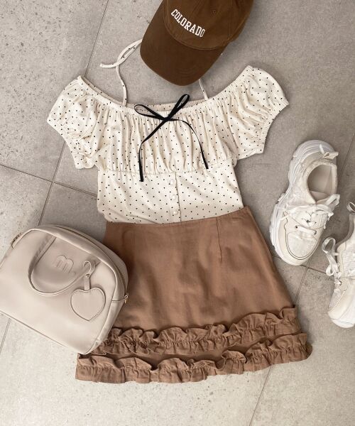 MAJESTIC LEGON / マジェスティックレゴン ミニ・ひざ丈スカート | ホイップフリルスカパン | 詳細25