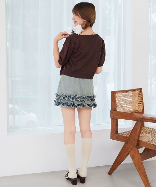 MAJESTIC LEGON / マジェスティックレゴン ミニ・ひざ丈スカート | ホイップフリルスカパン | 詳細4