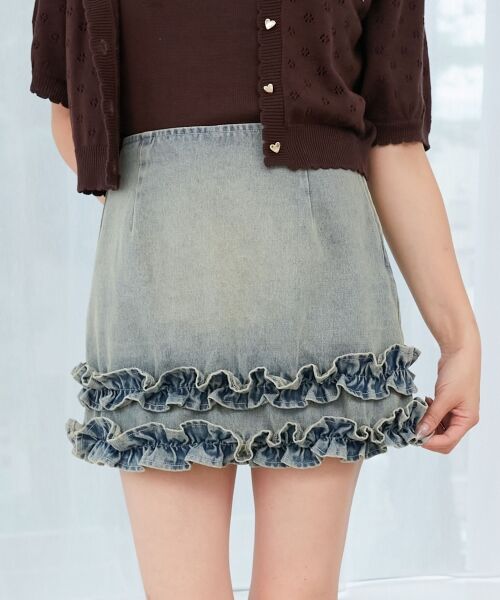 MAJESTIC LEGON / マジェスティックレゴン ミニ・ひざ丈スカート | ホイップフリルスカパン | 詳細5