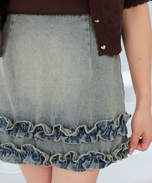 MAJESTIC LEGON / マジェスティックレゴン ミニ・ひざ丈スカート | ホイップフリルスカパン | 詳細8