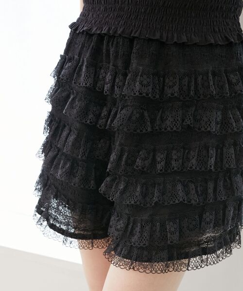 MAJESTIC LEGON / マジェスティックレゴン ショート・ハーフ・半端丈パンツ | レースティアードショートパンツ | 詳細26