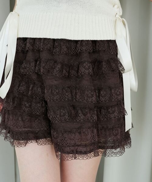 MAJESTIC LEGON / マジェスティックレゴン ショート・ハーフ・半端丈パンツ | レースティアードショートパンツ | 詳細9