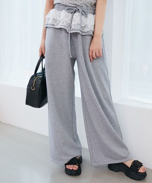 MAJESTIC LEGON / マジェスティックレゴン その他パンツ | フリルレイヤードスウェットパンツ | 詳細12