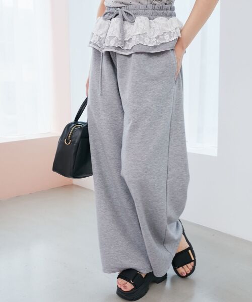 MAJESTIC LEGON / マジェスティックレゴン その他パンツ | フリルレイヤードスウェットパンツ | 詳細13