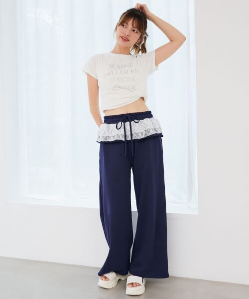 MAJESTIC LEGON / マジェスティックレゴン その他パンツ | フリルレイヤードスウェットパンツ | 詳細20