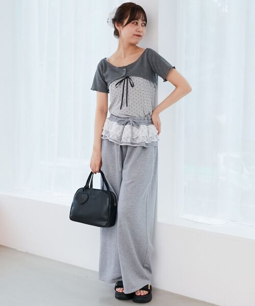 MAJESTIC LEGON / マジェスティックレゴン その他パンツ | フリルレイヤードスウェットパンツ | 詳細9