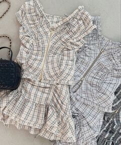 MAJESTIC LEGON / マジェスティックレゴン ミニ丈・ひざ丈ワンピース | ガーリーブラウス＆スカパンセット