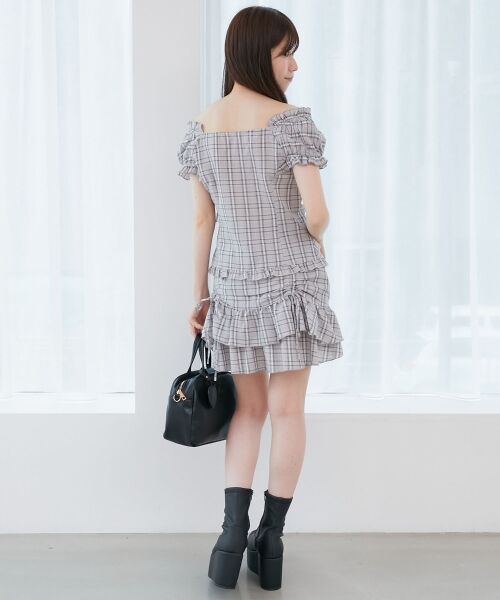 MAJESTIC LEGON / マジェスティックレゴン ミニ丈・ひざ丈ワンピース | ガーリーブラウス＆スカパンセット | 詳細12