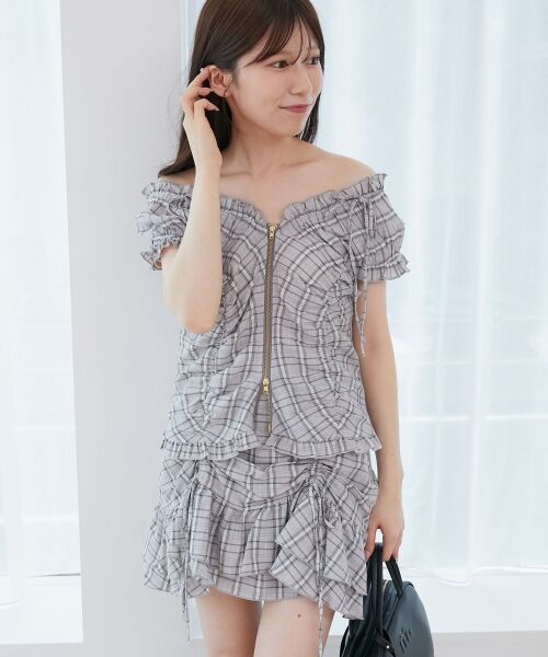 MAJESTIC LEGON / マジェスティックレゴン ミニ丈・ひざ丈ワンピース | ガーリーブラウス＆スカパンセット | 詳細13