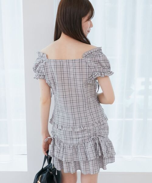 MAJESTIC LEGON / マジェスティックレゴン ミニ丈・ひざ丈ワンピース | ガーリーブラウス＆スカパンセット | 詳細15