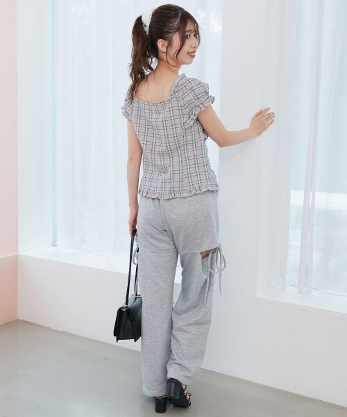 MAJESTIC LEGON / マジェスティックレゴン ミニ丈・ひざ丈ワンピース | ガーリーブラウス＆スカパンセット | 詳細19