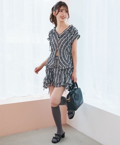 MAJESTIC LEGON / マジェスティックレゴン ミニ丈・ひざ丈ワンピース | ガーリーブラウス＆スカパンセット | 詳細23