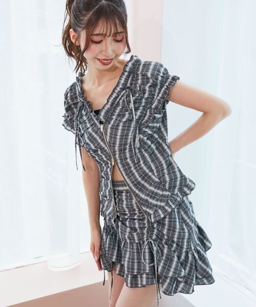 MAJESTIC LEGON / マジェスティックレゴン ミニ丈・ひざ丈ワンピース | ガーリーブラウス＆スカパンセット | 詳細26